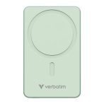 VERBATIM Power bank, mágneses (vezeték nélküli), 10.000mAh, VERBATIM "Charge n Go Essentials", zöld VERBATIM Power bank, mágneses (vezeték nélküli), 10.000mAh, VERBATIM "Charge n Go Essentials", zöld