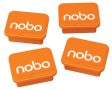 NOBO Mágnesek fehértáblához 4 db, NOBO narancs