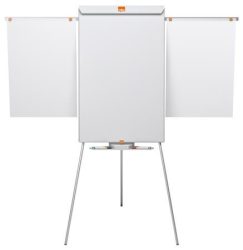 NOBO Flipchart tábla, mágneses felület, 2 db segédkarral, NOBO "Essentials", fehér NOBO Flipchart tábla, mágneses felület, 2 db segédkarral, NOBO "Essentials", fehér