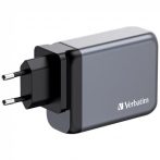 VERBATIM Hálózati töltő, 2xUSB-C PD (100W), USB-C PD (65W), USB-A QC 3.0, EU/UK/US, GaN, VERBATIM VERBATIM Hálózati töltő, 2xUSB-C PD (100W), USB-C PD (65W), USB-A QC 3.0, EU/UK/US, GaN, VERBATIM
