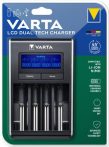   VARTA Elemtöltő, AA/AAA/Li-ion akku+USB, akku nélkül, VARTA " LCD Dual Tech"
