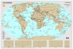 STIEFEL Kaparós Világtérkép, 84x57 cm, STIEFEL, A Föld országai, arany bevonat STIEFEL Kaparós Világtérkép, 84x57 cm, STIEFEL, A Föld országai, arany bevonat