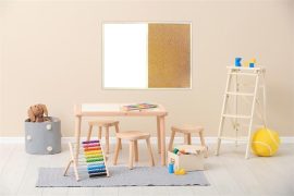 VICTORIA VISUAL Kombitábla, 60x80 cm, fakeret, VICTORIA VISUAL VICTORIA VISUAL Kombitábla, 60x80 cm, fakeret, VICTORIA VISUAL