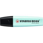   Szövegkiemelő 2-5mm, vágott hegyű, STABILO Boss original Pastel türkiz