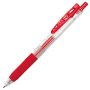   Zselés toll 0,5mm, piros test, Zebra Sarasa Clip, írásszín piros