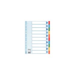 Regiszter A4, 10 részes karton írható előlappal Esselte Standard színes