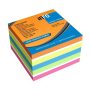   Jegyzettömb öntapadó, 75x75mm, 450lap, Info Notes intenzív narancs, sárga, kék, zöld, pink