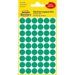   Etikett címke, o12mm, jelölésre, 54 címke/ív, 5 ív/doboz, Avery zöld