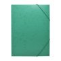   Gumis mappa A4, festett prespán mintás karton Bluering® zöld