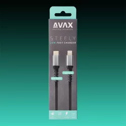 Avax CB402G TÖLTŐKÁBEL USB-C - LIGHTNING