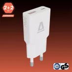 Avax CH641W HÁLÓZATI TÖLTŐ, 30W, USB-C, USB-A, FEHÉR