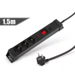   Delight 20249-3 ELOSZTÓ 3-AS TÚLFESZÜLTSÉG ÉS TÚLÁRAM VÉDETT, KAPCSOLÓS, 3 M