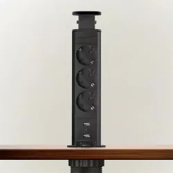 Delight 20430MBU REJTETT ELOSZTÓ 3-AS USB-VEL