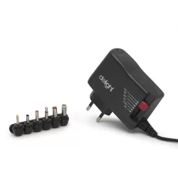 Delight 55056A UNIVERZÁLIS ADAPTER 3-12V, 1A, 12W - 6 DC DUGÓ