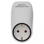 Emos P0072 ALJZAT 2XUSB SCHUKO, FEHÉR