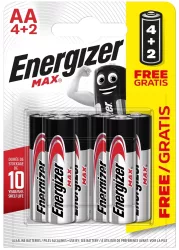 Energizer AA B4+2 ELEM MAX ALKALI AA 6-BLISZTER