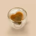 Family 57176K DUPLAFALÚ ÜVEGPOHÁR SZÍV FORMÁVAL 180 ML