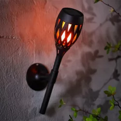 Garden of Eden 11262D LED-ES SZOLÁR LÁMPA, LESZÚRHATÓ/FALI, LÁNGEFFEKT