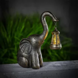 Garden of Eden 11267 LED-ES SZOLÁR LÁMPA, ELEFÁNT, MŰANYAG