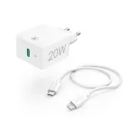   Hama 00201620 HÁLÓZTI TÖLTŐ (PD) 20W+LIGHTNING - USB TYPE-C ADATKÁBEL