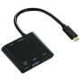   Hama 135729 4in1 USB-C MULTIPORT ADAPTER (2x USB 3.1, HDMI, USB-C)