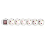   Home by Somogyi NV 6K-5/WH/1,5 6-OS ELOSZTÓ, KAPCSOLÓVAL 5 MÉTER 3X1,5 MM2 FEHÉR