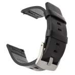   Mybandz 22SKU2133 OLASZ PRÉMIUM, BŐR ÓRASZÍJ / FEKETE-EZÜST CSAT / 22MM