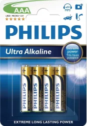 Philips LR03E4B/10 ELEM ULTRA ALKALI AAA 4-BLISZTER