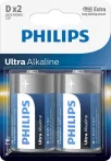 Philips LR20E2B/10 ELEM ULTRA ALKALI D 2-BLISZTER