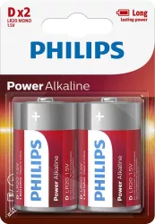 Philips LR20P2B/10 ELEM POWER ALKALI D 2-BLISZTER