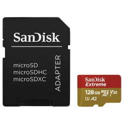 Sandisk 00121586 MICROSD EXTREME KÁRTYA 128GB, 190/90 MB/s