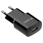   Yenkee YAC 2013BK HÁLÓZATI GYORSTÖLTŐ, 12W, USB-A, FEKETE