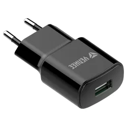 Yenkee YAC 2013BK HÁLÓZATI GYORSTÖLTŐ, 12W, USB-A, FEKETE