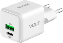 Yenkee YAC G38 HÁLÓZATI TÖLTŐ, 20W, 1 USB-C, 1 USB-A, FEHÉR